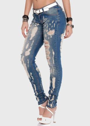 Нові джинси скіні рвані стрейч w30 l32 'cipo &amp; baxx'3 фото
