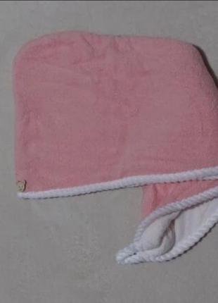 Полотенце тюрбан для сушки волос из микрофибры3 фото
