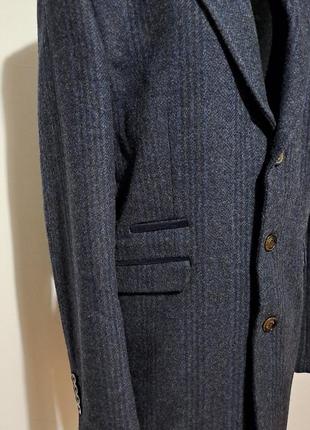 Люкс бренд шерстяное пальто английское мужское в стильную клетку cavani2 фото