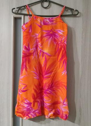 Помаранчева сукня на дівчинку 5-7 років