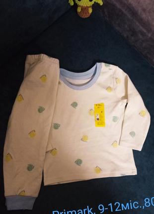 Пижама primark, 9-12мис,80см