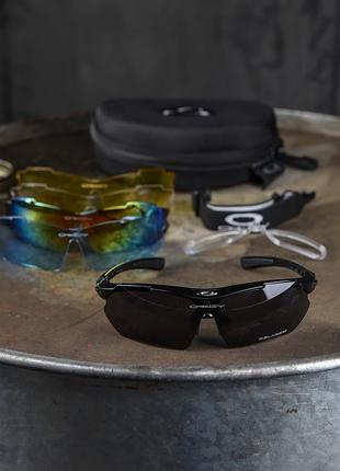 Окуляри тактичні захисні у чохлі oakley m-frame hybride балістичні окуляри лг7158(39 - 01)