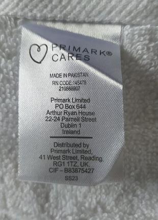 Шикарное белоснежное банное полотенце primark 150*100.2 фото