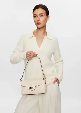 Сумка shoulder bag michael kors fleur in cream leather на подарок