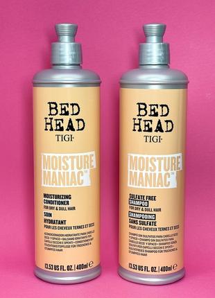 ‼️tigi bed head be moisture maniac безсульфатний для тьмяного та сухого волосся, 400мл‼️