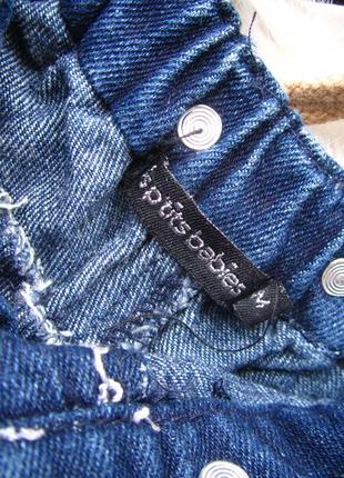 Стильні джинсові шорти з підтяжками spots babies5 фото