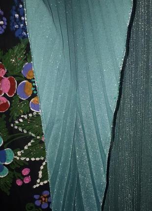 Оригинальное длинное платье гофре люрекс деликатный блеск роскошный цвет.6 фото