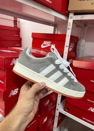 Adidas campus 00s camp grey женские кроссовки замша