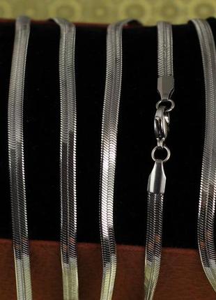 Ланцюг xuping jewelry плоский снейк 60 см 4 мм сріблястий