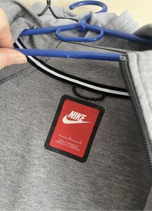 Nike tech fleece найк худи серая женская течь флис кофта6 фото