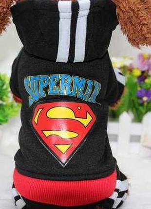 Комбінезон для котів pet style "superman" чорний