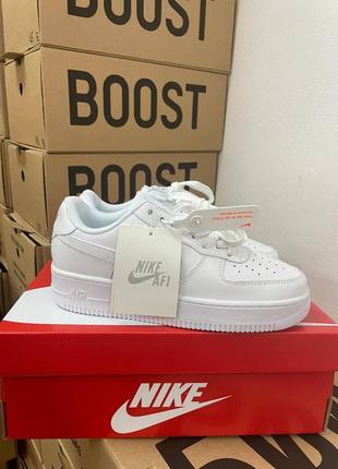 Nike air force 1 low white lux quality белые женские кроссовки найк