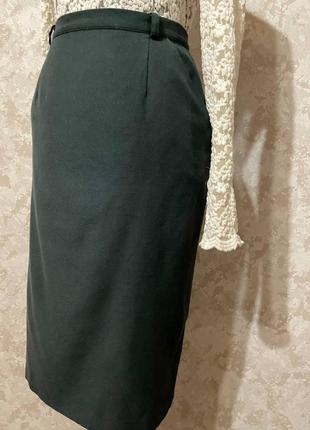 Шерстяная винтажная итальянская юбка с карманами2 фото