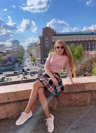 Спідниця тепла шотландка юбка в клітинку