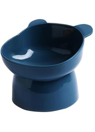 Миска для котов taotaopets 118821 indigo на подставке 17шт