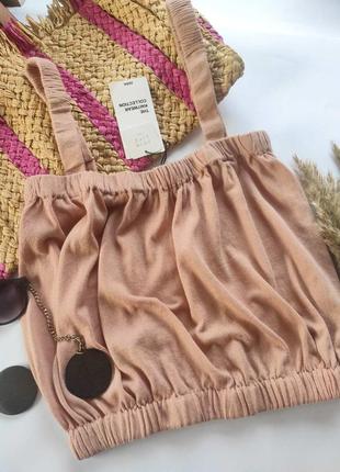 Топ из натуральной ткани zara
