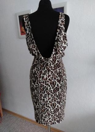 Стильный комплект  платье-костюм майка+ юбка с леопардовым принтом