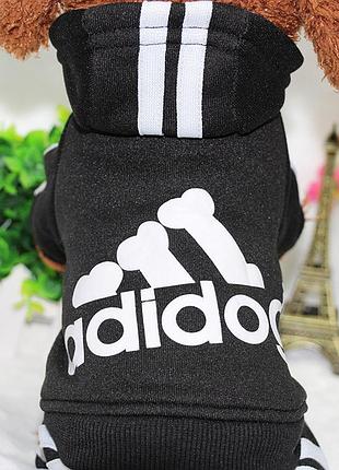Спортивний костюм для котів pet style "adidog" чорний xs