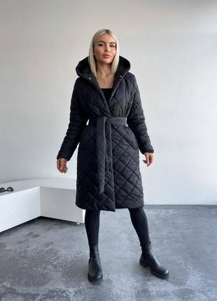 Жіноче стьобане пальто розміри 42-52