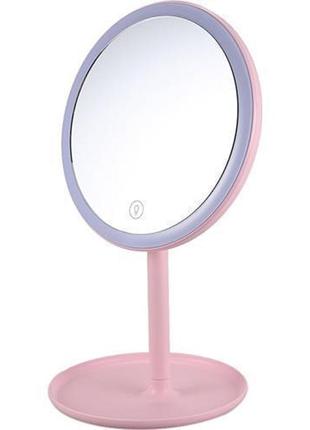 Зеркало с led подсветкой ws круглое w8 pink (kz174-hbr)