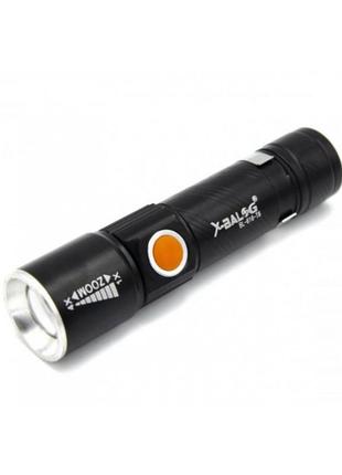 Тактичний ліхтар x-balog cop bl 616 t6 ліхтарик 300 lumen usb