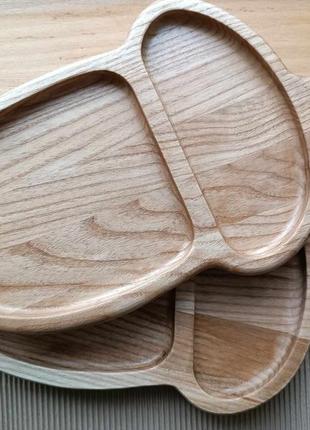 Менажница из дерева деревянная тарелка желудь изделия из дерева5 фото