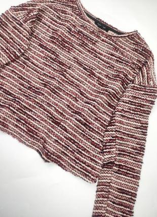 Свитер женский пуловер бордового цвета свободного кроя от бренда new lookxs s2 фото