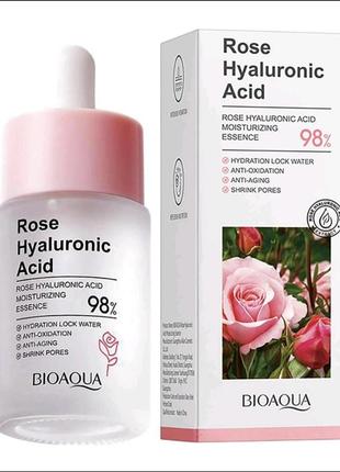 Сироватка для обличчя rose hyaluronic acid bioaqua