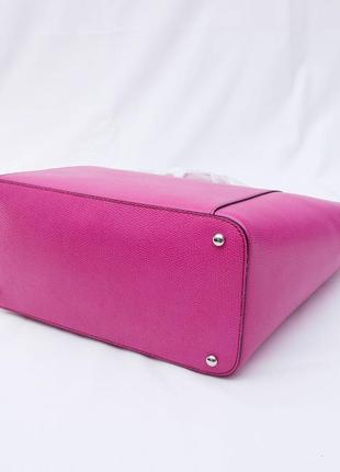 Элегантная розовая женская сумка кросс-боди calvin klein accordian rose из натуральной итальянской кожи5 фото