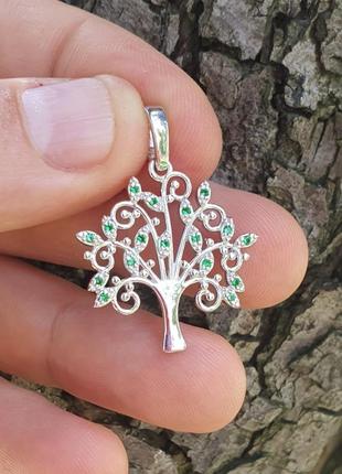 Кулон дерево из серебра