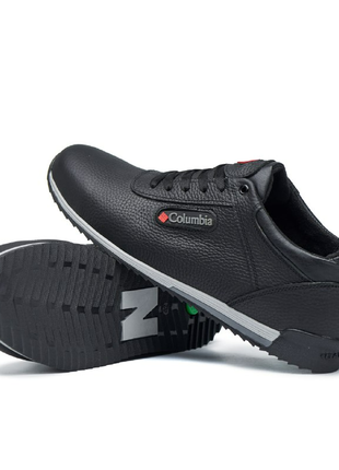 Мужские черные качественные удобные кроссовки весна-осень, кожаные/натуральная кожа-мужская обувь на весну3 фото