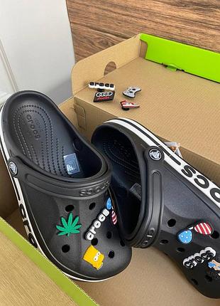 Crocs bayaband black стильные кроксы сабо