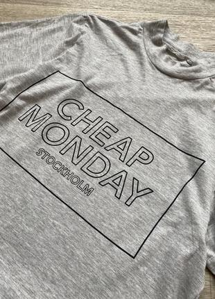 Стильна укорочена футболка меланж cheap monday5 фото