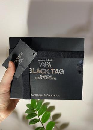 Набір чоловічих парфумів black tag intense 100ml та black tag 100ml від zara