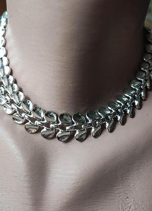 Винтажный кoe в стиле coro. серебряный тон