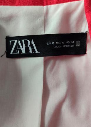 Пиджак удлиненный двубортный zara, оверсайз, лиоцелл, лен4 фото