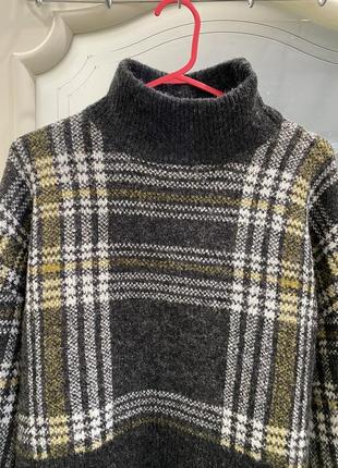Теплий светр, стійка комір, клітинка royal stewart