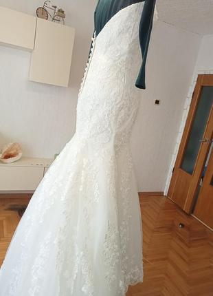 Нова весільна сукня , колір йаворі,стиль - рибка8 фото