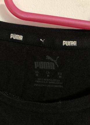 Укороченная футболка кроп топ с плотным принтом puma4 фото