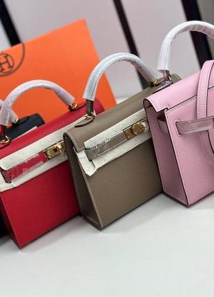 Сумка hermes kelly 19 cm lux