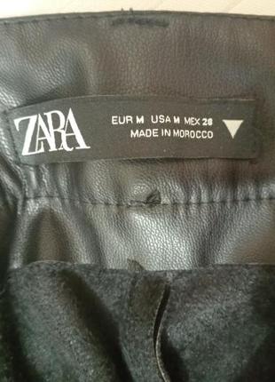 Zara шорты кожаные3 фото