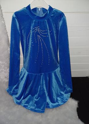 Костюм платье наряд купальник для выступлений фигурное катание танцы 10-12 лет