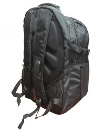 Рюкзак міський swiss bag 8810 з дощовиком 50*33*25 см 32 літри з usb і aux виходами чорний2 фото