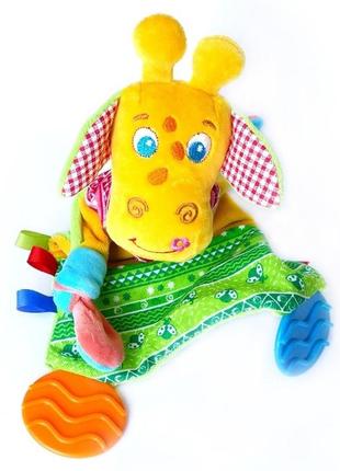 Мягкая игрушка-прорезыватель "жираф бешкетник"1 фото