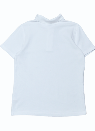 Белая футболка поло nutmeg на мальчика 4-5 лет7 фото