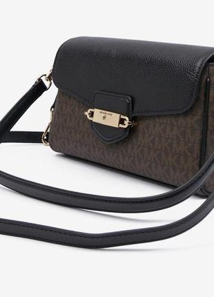 Сумка michael kors fleur shoulder bag canvas  black оригінал!! на подарунок  подарок7 фото