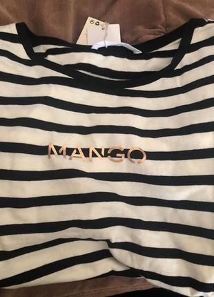 Жіноча футболка mango з логотипом оригінал5 фото
