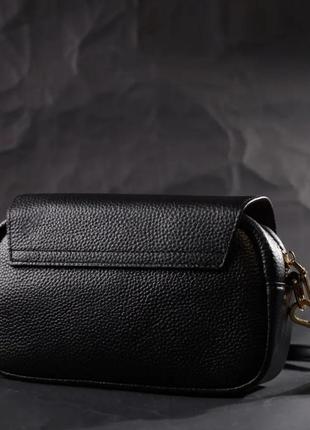 Жіноча сумка чорна шкіряна