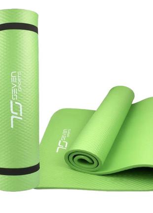 Килимок для йоги та фітнесу 7sports nbr yoga mat+ mts-3 (180*60*1.5см.) зелений1 фото