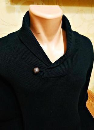 Элегантный хлопковый свитер с шалевым воротником бренда номер один из крупнобритании marks &amp; spencer3 фото